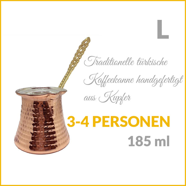 Traditionelle türkische Kaffeekanne aus Kupfer 185ml