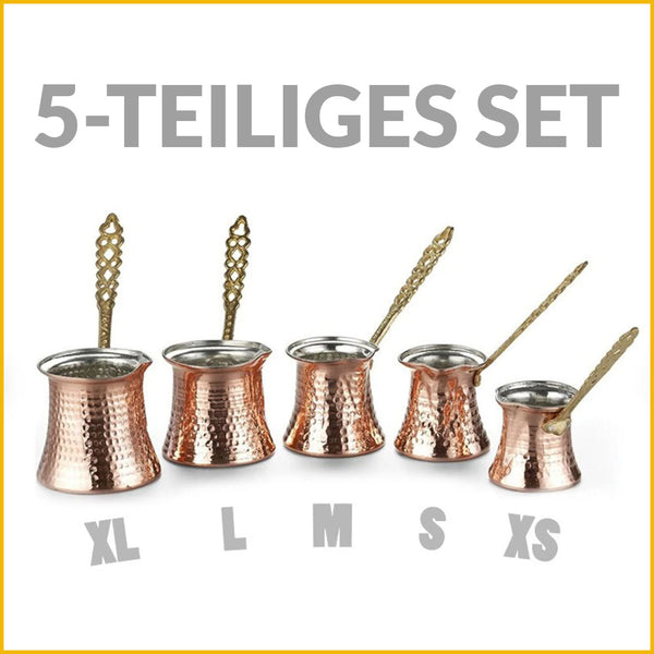 Traditionelle türkische Kaffeekanne aus Kupfer set
