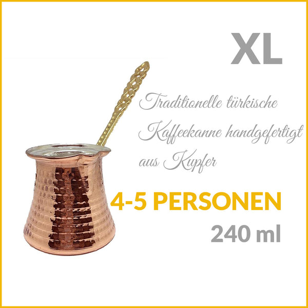 Traditionelle türkische Kaffeekanne aus Kupfer 240ml