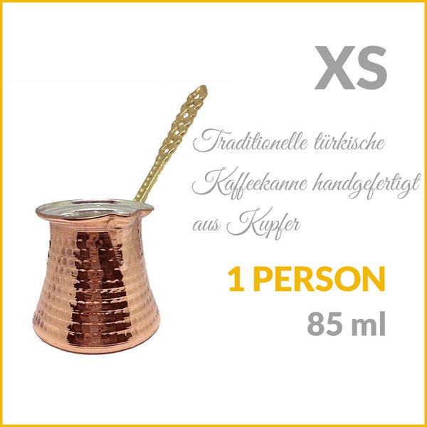 Traditionelle türkische Kaffeekanne aus Kupfer 85ml