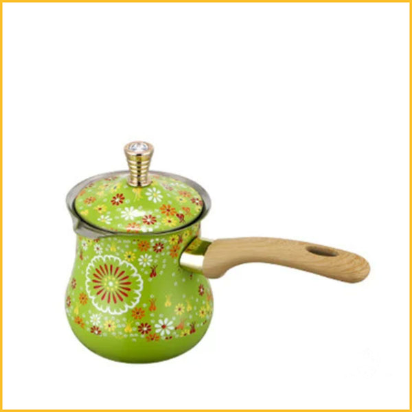 Türkische Kaffeekanne mit Deckel grün