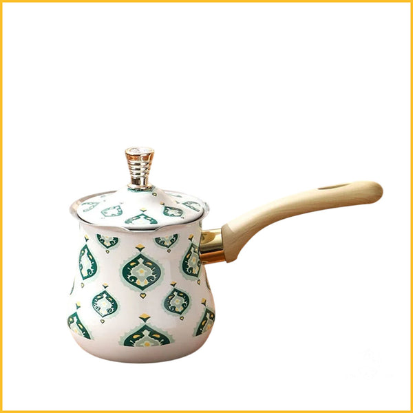 Türkische Kaffeekanne mit Deckel Edelstahl