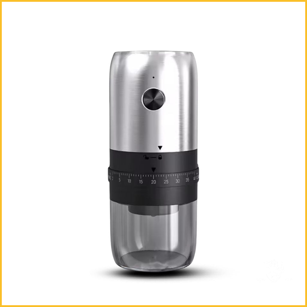 Elektrische Kaffeemühle USB wiederaufladbar silber