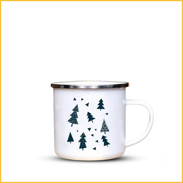 Emaille Becher für Camping