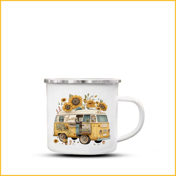 Emaille Tasse Camper