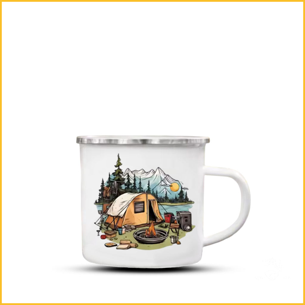 Camping Emaille Tasse