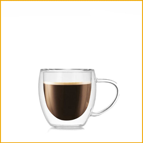 Kaffeetasse aus hitzebeständigem Doppelglas 250 ml