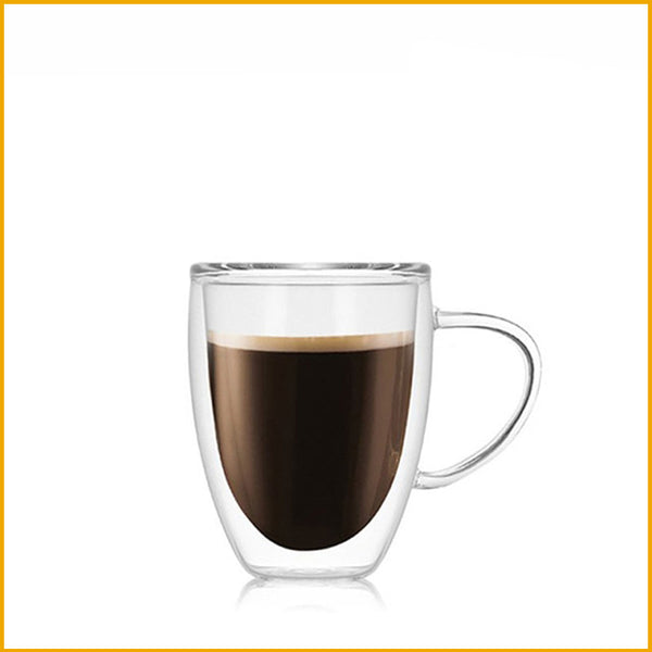 Kaffeetasse aus hitzebeständigem Doppelglas 350 ml