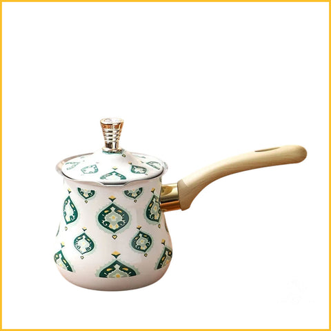 Türkische Kaffeekanne mit Deckel Edelstahl