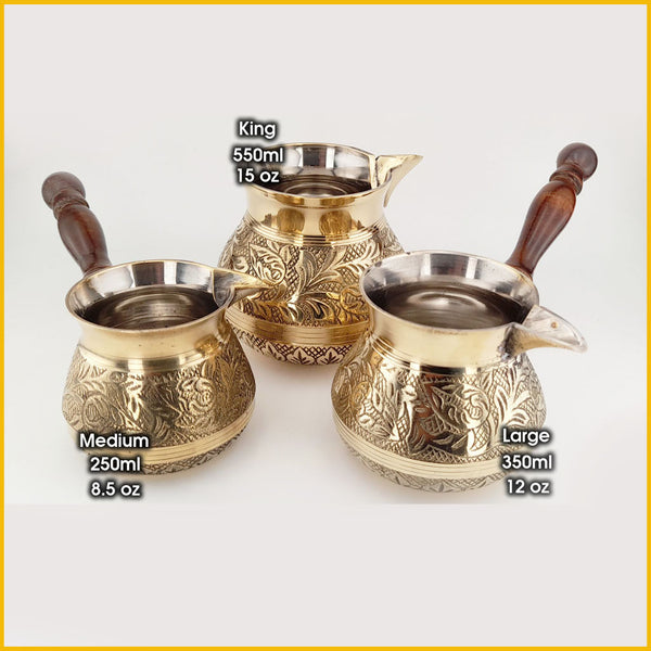 Cezve Ibrik türkische Kaffeekanne in 3 verschiedene Größen